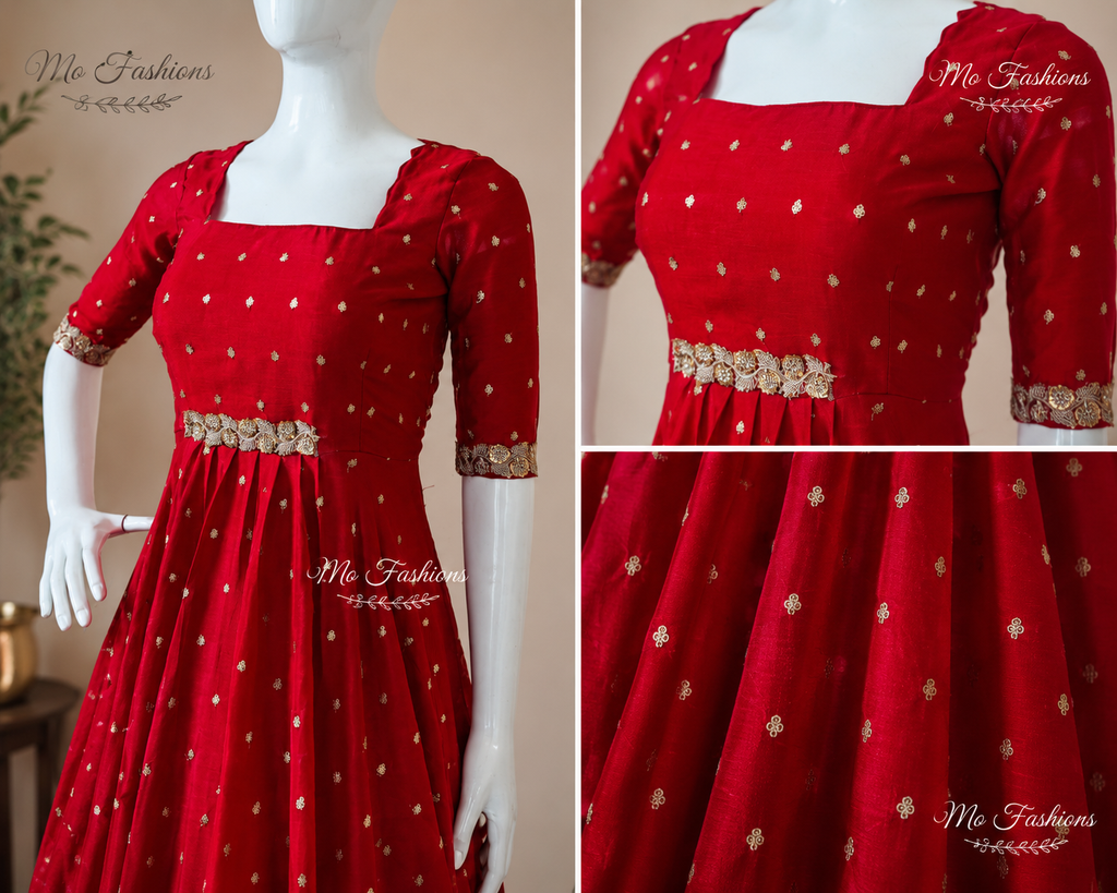 Crimson Red Designer Anarkali
